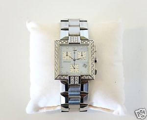 Concord La Scala square watch chrono with diamonds and mother of pearl