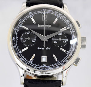 Eberhard & Co. Extra-fort Chronograph Date Black Klassiker Dresswatch