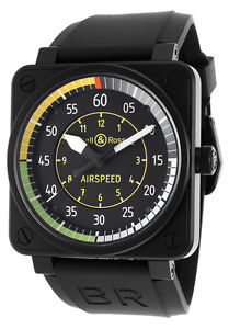 Bell & Ross BR01-92-AIRSPEED Men's Aviation Automatic Black Rubber