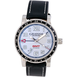 Graham Silverstone Time Zone Mens Watch - 2TZAS.S01A - MSRP $4,595.00