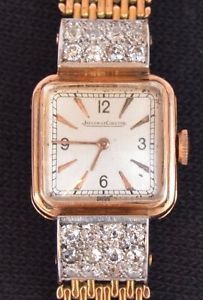 GOLD SWISS JAEGER LE COULTRE woman watch diamonds aprox 1kilate