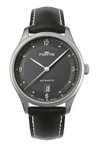 Fortis Men's 903.21.11 L.01 Tycoon Date Automatic Black Leather Wristwatch