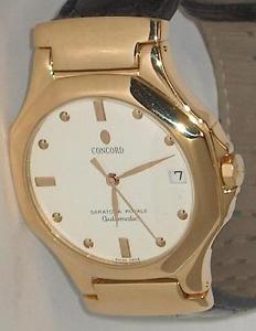 Concord Saratoga Royale Scarce Solid 18K Gold Swiss Watch For Men - Serviced