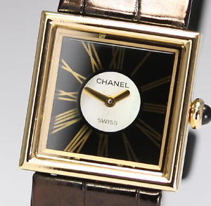 Auth CHANEL Mademoiselle 18K solid gold Ladies Quartz Wrist Watch_239372