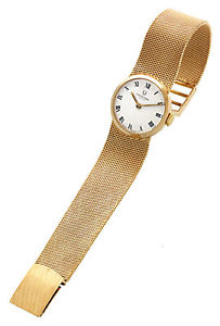 Elegant 18K Rose Gold Ladies Bracelet Universal Geneve Wrist Watch CA1960s