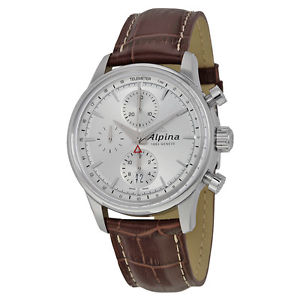 Alpina Alpiner Chronograph Automatic Brown Leather Mens Watch AL-750S4E6