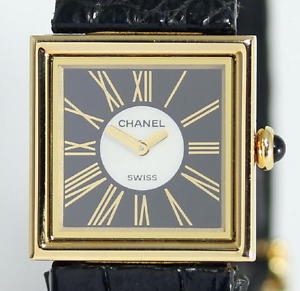 Authentic CHANEL Maddmoiselle 18K solid gold Quartz Ladies wrist watch_273842