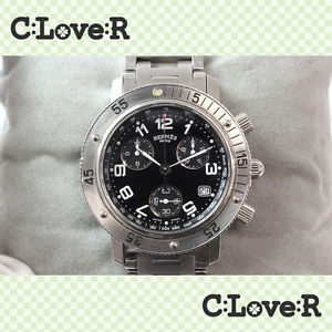 [HERMES] quartz Hermes Clipper Diver Chronograph Mens Watch CL2.910 [used]