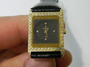 Concord Delirium 18K Yellow Gold Diamond Bezel & Dial Ultra Thin Ladies Watch