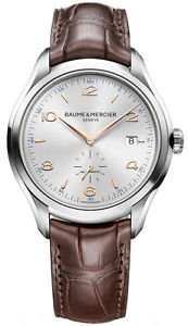 *Baume and Mercier Clifton Leather Automatic Mens Watch MOA10054
