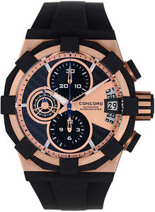 Concord C1 Sport Chronograph 18k Rose Gold Men's Automatic Watch 0320012