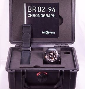 Bell & Ross BR 02-94 Chronograph Divers Watch With Box and Papers