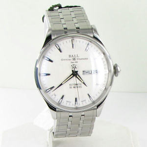 Ball NM2080D-SJ-SL Trainmaster Eternity Silver Dial Day Date Auto Watch $2299