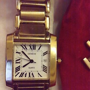 Geneve Solid Gold Tank Francaise Watch.