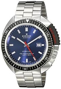 Edox Mens 80301 3NM BUIN Hydro Sub Analog Display Swiss Automatic Silver Watch