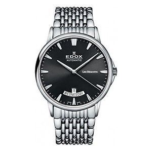 Edox Men's 83015 3M NIN Les Bemonts Analog Display Swiss Automatic Silver Watch