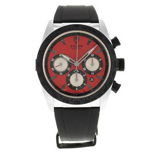 AUCTION Tudor Fastrider 42010N-RUBBER-RED Steel & Ceramic Automatic Men's Watch