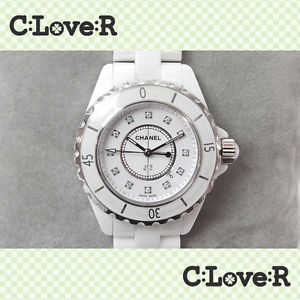 [CHANEL] Chanel J12 ceramic 12P diamond Ladies Quartz watch H1628 [Used]