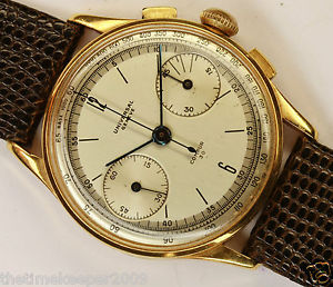 1940 18k solid gold UNIVERSAL GENEVE COMPUR 30 ref.12445 cal.386