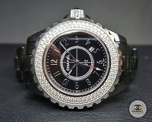 Chanel J12 33mm Black Ceramic Diamond Bezel H0949