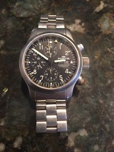 Fortis GMT Chronograph Automatic B42 Pilot Watch Swiss Made 20 ATM
