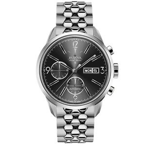 BULOVA MURREN 63C119 Men's Automatic Chronograph Luxury Stainless Strip Watch
