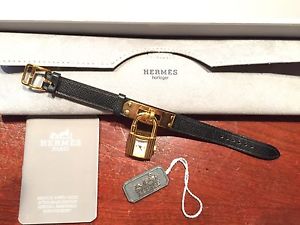 Hermes Kelly Ladies Gold Plated Lock Watch Vintage - Good Condition!