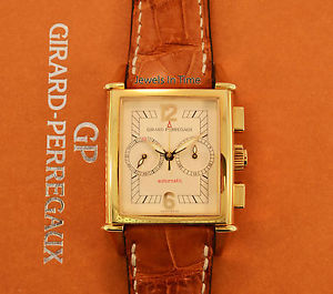 Girard Perregaux Vintage Chronograph 18k Yellow Gold Watch Box/Papers 2599