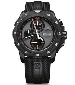 Brand New Swiss Army Victorinox 241528 Mens Alpnach Black Automatic Chrono Watch