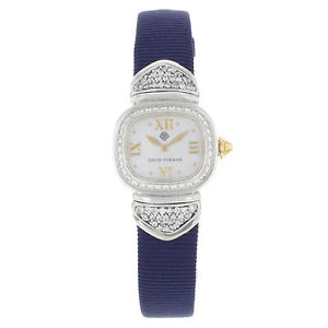 David Yurman Plata De Ley 925 & Original Diamantes Mediano Cable Reloj Mujer