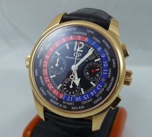 Girard Perregaux World Timer Chronograph 18k Rose Gold Box/Papers GP 4980