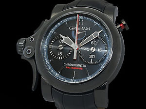 Auth GRAHAM Chrono Fighter Ratorapante 2TRRB PVD Auto Men's Watch(S A47221)