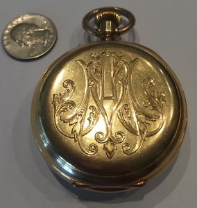 Reveil Brevete Pocketwatch/ Heavy 18 Kt Gold/ J. Wyss Case/17 Jewel/ French/121g