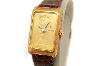 Colm 14300 K18YG / buckle GP /Diamond / leather bel Women’s Wrist Wat.. Y1205982