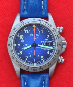 FORTIS Official Cosmonauts Chronograph Automatic Blue Watch 630.22.141 New!