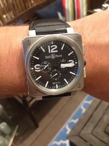 Bell & Ross Chronograph BR01-94 Steel Black Wrist Watch for Men
