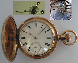 montre gousset chronométre or 1880 échappement à détente