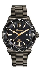 Ferragamo Men's  FF3330016 1898 Sport Grey IP Stainless Steel Blue Dial Watch