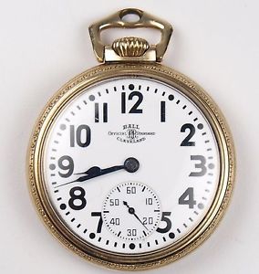 RARE 23J Ball 998E Official Standard Railroad Elinvar Pocket Watch RRR!