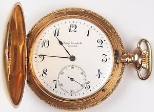 RARE Frank Herschede 18k Solid Gold High Grade Swiss Pocket Watch - SUPERB!
