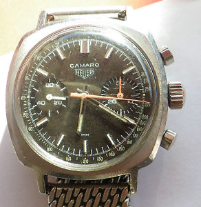 ältere Armbanduhr Heuer CAMERO Chronograph Swiss Handaufzug