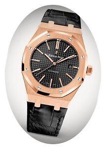 UNWORN ~ Audemars Piguet Royal Oak Rose Gold Black Dial - 41mm