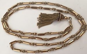 Pocket Watch Fob With Tassel 14k Yellow Gold Vintage/Antique 81 Grams