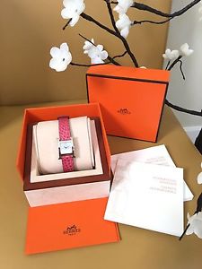 Brand New 100% Authentic Hermes Heure H steel watch with diamonds