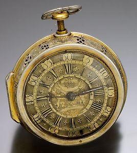 Rare Antique Oversized 1-Hour Repeater Silver Pair Case Silver Dial Watch CA1690