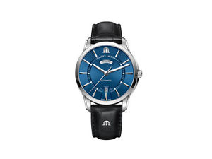 Maurice Lacroix Pontos Day Date Automatic Watch, ML 115, Blue, 41mm, Leather