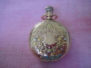Antique 1891 Hampden 16s Multicolor 14K Gold Pocket Watch - Private Label!