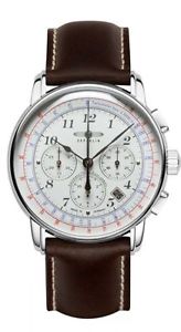 Zeppelin Los Angeles LZ126 Automático Cronógrafo 7624-1 Pulsera de cuero 42 mm