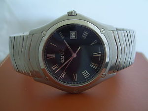 EBEL CLASSIC WAVE  NEU - 41mm STAHL - SCHWARZ - REF: 9255F51 - UNWORN - FULL SET