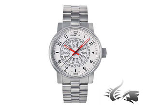 Fortis Spacematic Counterrotation Automatic Watch, ETA 2836-2, White, Limit Ed.